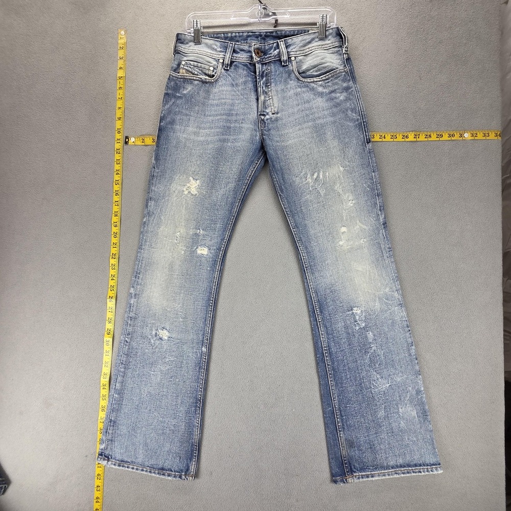 Diesel Jeans Mens 28x30 Blue Zatiny Bootcut Button Fly Made In Italy 0071J